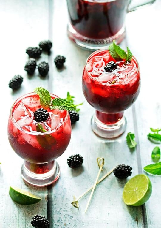 Blackcurrant Cordial with Sparkling Water