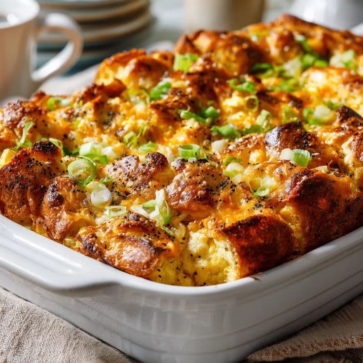 Bagel and Cheese Bake