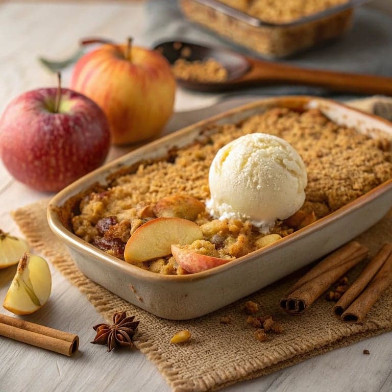 Apple Crumble with Salted Butter Topping