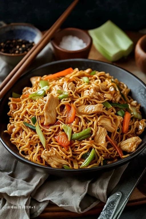Chow Mein with Chicken and Vegetables