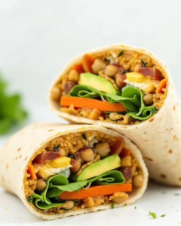 Spicy Chickpea & Avocado Burrito