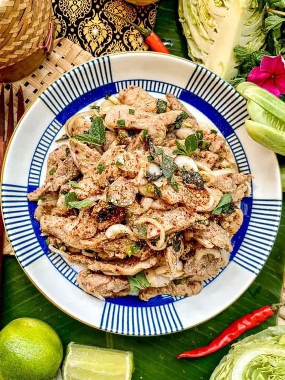 Nam Tok Moo (Thai Grilled Pork Salad)