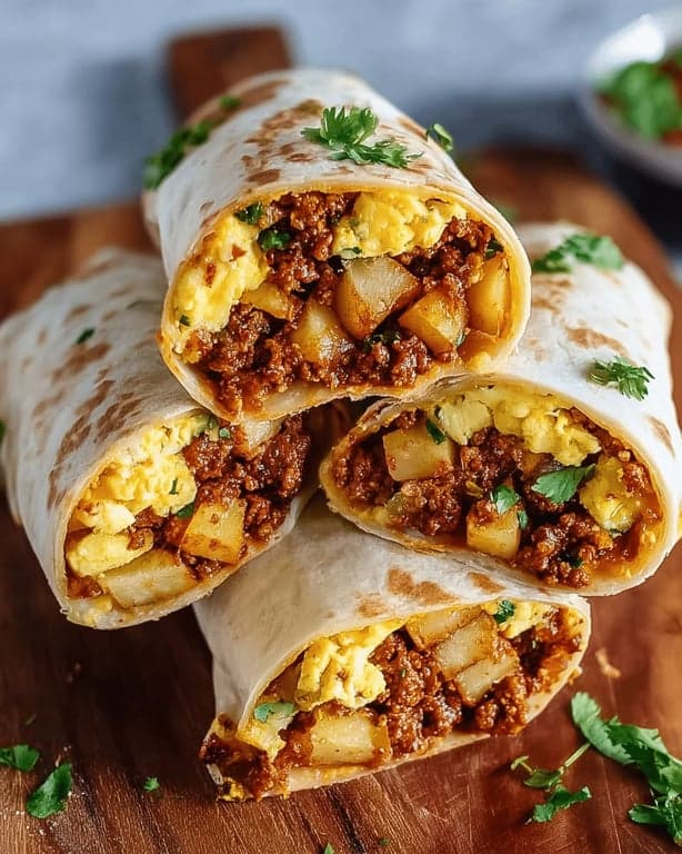 Chorizo, Egg, and Potato Breakfast Burrito