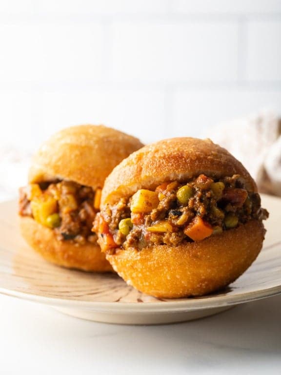 Vetkoek (Fried Dough with Mince)