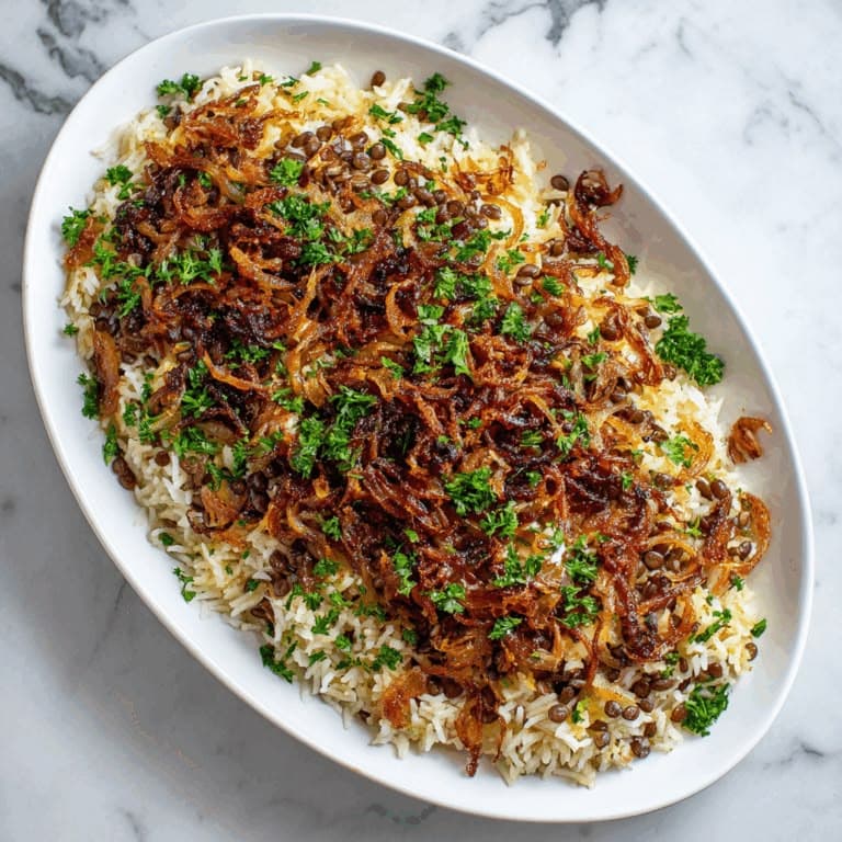 Mujadara (Lentils, Rice, and Caramelized Onions)
