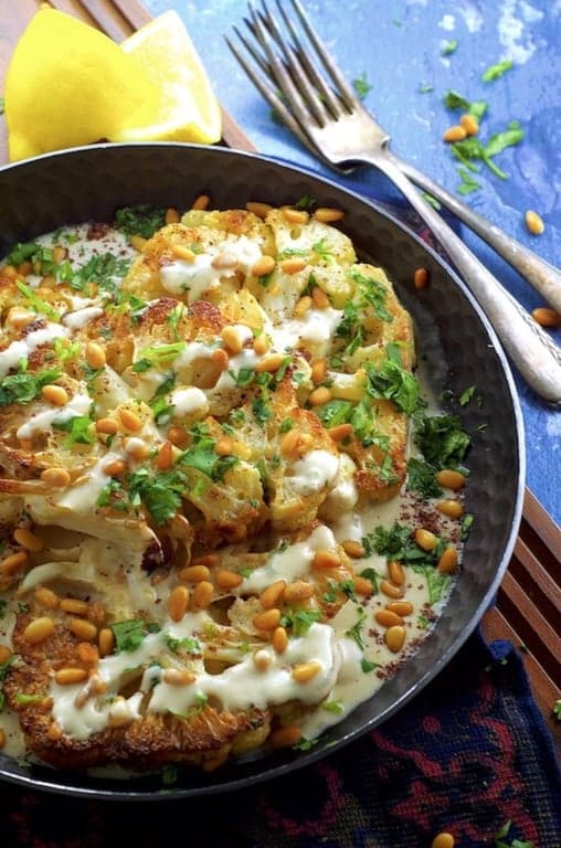 Tahiní Roasted Cauliflower Steaks