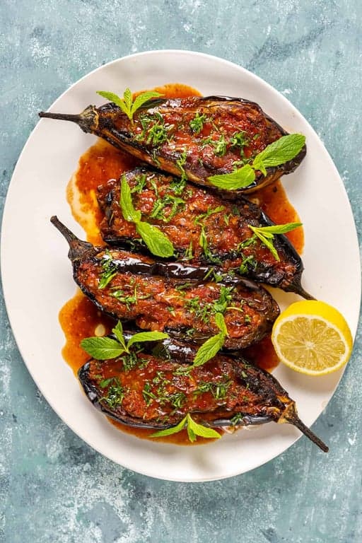Imam Bayildi (Turkish Stuffed Eggplants)