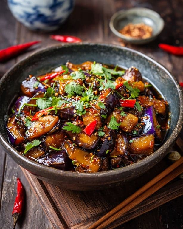 Chinese Eggplant with Garlic Sauce