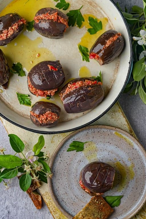 Makdous (Oil-Preserved Stuffed Eggplants)