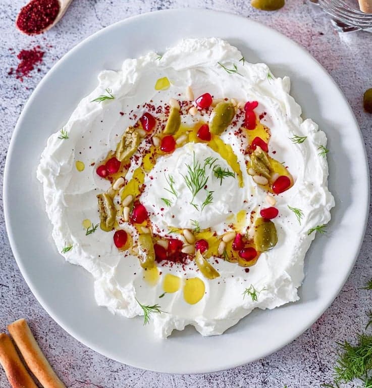 Labneh (Strained Yogurt with Olive Oil)