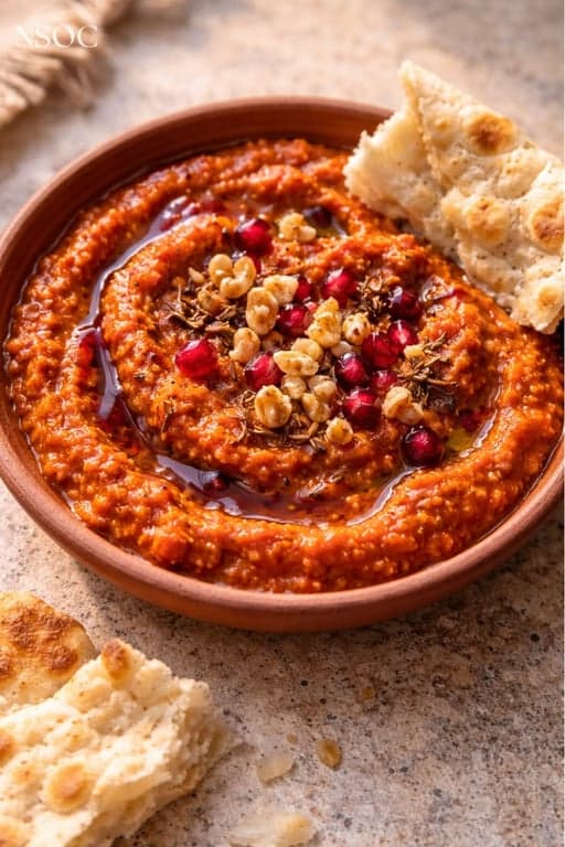 Muhammara (Roasted Red Pepper and Walnut Dip)