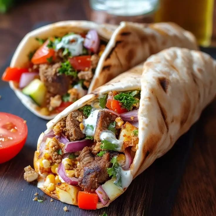 Wrapped Chicken Shawarma