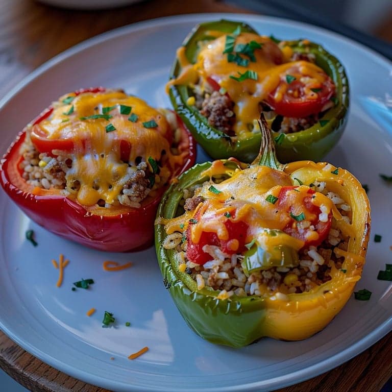 Microwave Stuffed Bell Peppers
